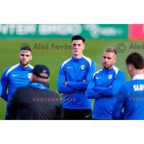 Benjamin Sesko of Slovenia Football team during practice session at NNC Brdo pri Kranju, Slovenia on October 6, 2025