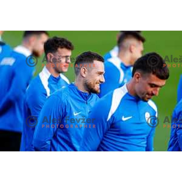 Timi Max Elsnik of Slovenia Football team during practice session at NNC Brdo pri Kranju, Slovenia on October 6, 2025