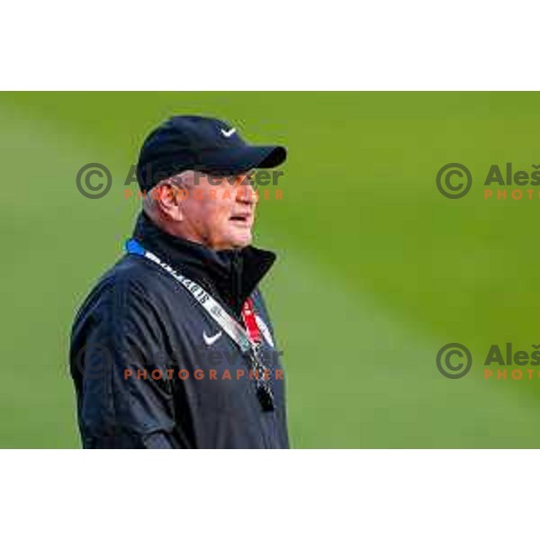 Matjaz Kek, head coach of Slovenia Football team during practice session at NNC Brdo pri Kranju, Slovenia on October 6, 2025