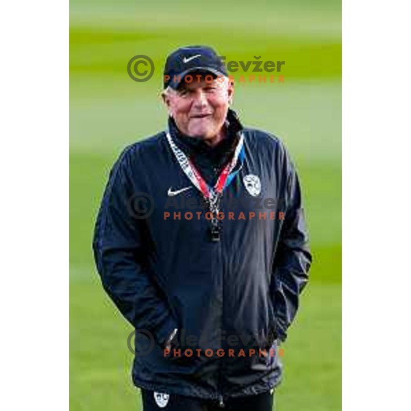 Matjaz Kek, head coach of Slovenia Football team during practice session at NNC Brdo pri Kranju, Slovenia on October 6, 2025