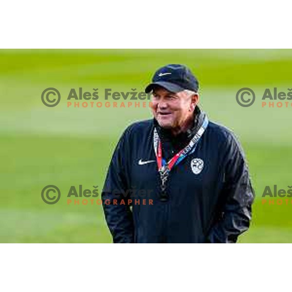 Matjaz Kek, head coach of Slovenia Football team during practice session at NNC Brdo pri Kranju, Slovenia on October 6, 2025