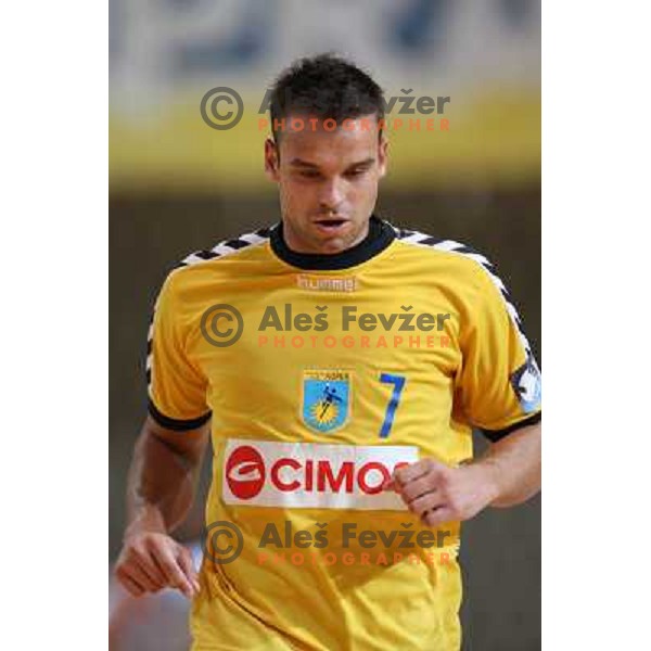 Matjaz Brumen at handball match Cimos Koper- Trimo Trebnje in the final of slovenian Supercup, played in Bonifika, Koper 6.9.2008. Cimos Koper won 37:26 