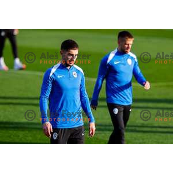 Adam Gnezda Cerin of Slovenia Football team during practice session at NNC Brdo pri Kranju, Slovenia on October 6, 2025