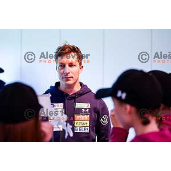 Jurij Tepes during Slovenia Ski Federation annual event “Junaki Zime” - Slovenia Winter teams official presentation before start of 20235/2026 Olympic season in Brdo Congress Centre, Brdo pri Kranju, Slovenia on October 7, 2025