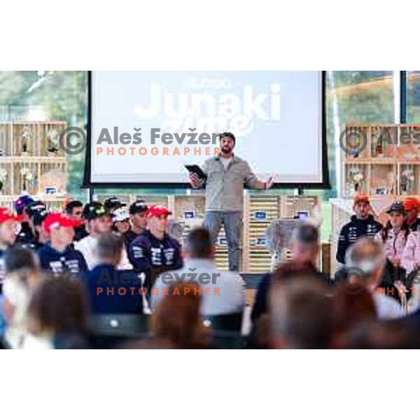during Slovenia Ski Federation annual event “Junaki Zime” - Slovenia Winter teams official presentation before start of 20235/2026 Olympic season in Brdo Congress Centre, Brdo pri Kranju, Slovenia on October 7, 2025
