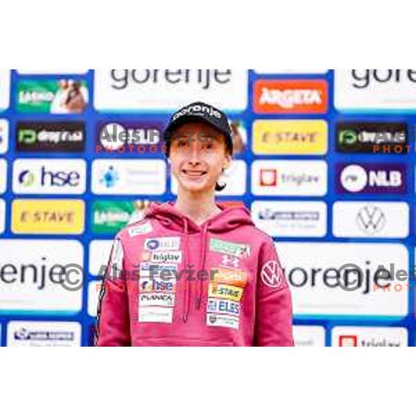 Nika Prevc during “Junaki Zime” - Slovenia Winter teams official presentation before start of 20235/2026 Olympic season in Brdobv Congress Centre, Brdo pri Kranju, Slovenia on October 7, 2025