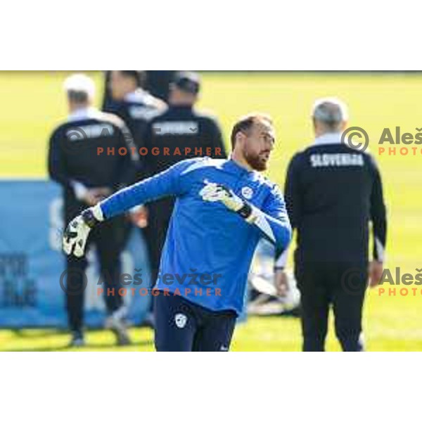 Jan Oblak of Slovenia Football team during practice session, Brdo pri Kranju, Slovenia on October 8, 2025