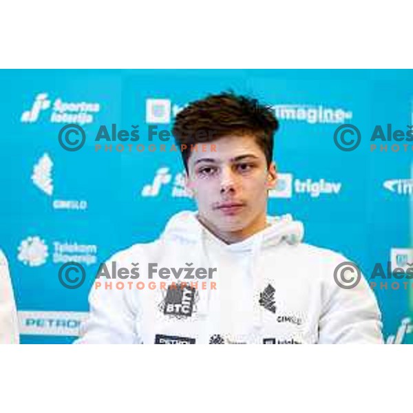 Anze Hribar of Slovenia Gymnastic team during press conference before departure to World Championship, Ljubljana, Slovenia on October 8, 2025