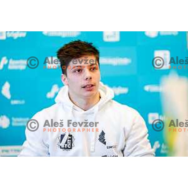 Anze Hribar of Slovenia Gymnastic team during press conference before departure to World Championship, Ljubljana, Slovenia on October 8, 2025