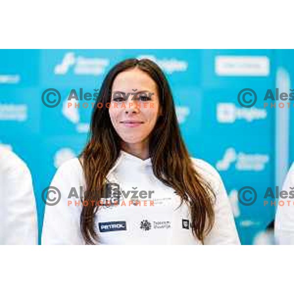 Tjasa Kysselef of Slovenia Gymnastic team during press conference before departure to World Championship, Ljubljana, Slovenia on October 8, 2025