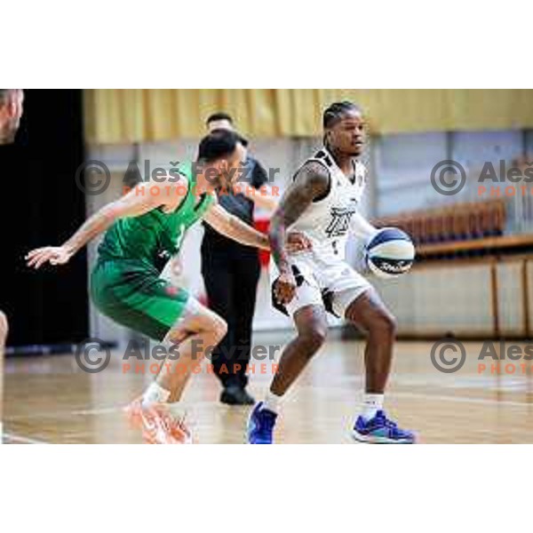 Wendell Jerome Grenn Jr of Ilirija in action during OTP Bank League 2025/2026 basketball match between Ilirija and Krka in Hala Tivoli, Ljubljana, Slovenia on October 9, 2025. Photo: Filip Barbalic