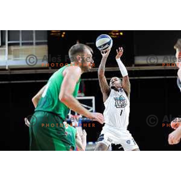 Wendell Jerome Grenn Jr of Ilirija in action during OTP Bank League 2025/2026 basketball match between Ilirija and Krka in Hala Tivoli, Ljubljana, Slovenia on October 9, 2025. Photo: Filip Barbalic