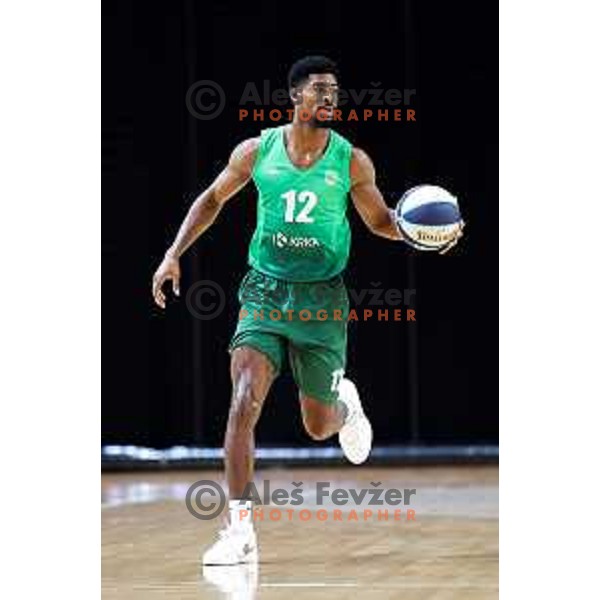 Victor Lamont Bailey Jr of Krka in action during OTP Bank League 2025/2026 basketball match between Ilirija and Krka in Hala Tivoli, Ljubljana, Slovenia on October 9, 2025. Photo: Filip Barbalic