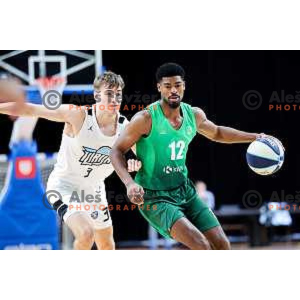 Victor Lamont Bailey Jr of Krka in action during OTP Bank League 2025/2026 basketball match between Ilirija and Krka in Hala Tivoli, Ljubljana, Slovenia on October 9, 2025. Photo: Filip Barbalic