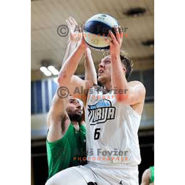 Gasper Skorjanc of Ilirija in action during OTP Bank League 2025/2026 basketball match between Ilirija and Krka in Hala Tivoli, Ljubljana, Slovenia on October 9, 2025. Photo: Filip Barbalic