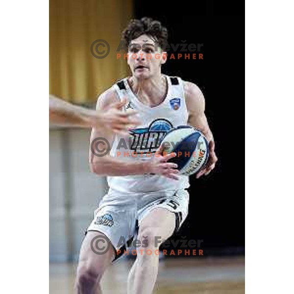 Luka Kures of Ilirija in action during OTP Bank League 2025/2026 basketball match between Ilirija and Krka in Hala Tivoli, Ljubljana, Slovenia on October 9, 2025. Photo: Filip Barbalic