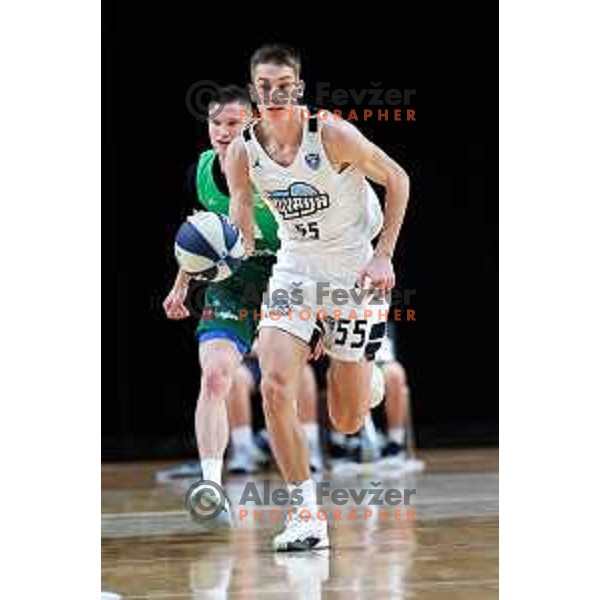 Lian Boisa of Ilirija in action during OTP Bank League 2025/2026 basketball match between Ilirija and Krka in Hala Tivoli, Ljubljana, Slovenia on October 9, 2025. Photo: Filip Barbalic