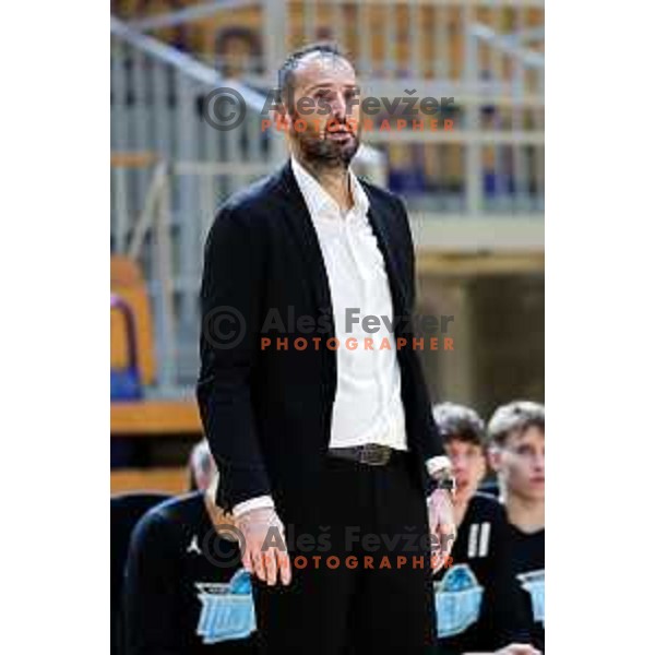 Head coach of Ilirija, Stipe Modric in action during OTP Bank League 2025/2026 basketball match between Ilirija and Krka in Hala Tivoli, Ljubljana, Slovenia on October 9, 2025. Photo: Filip Barbalic