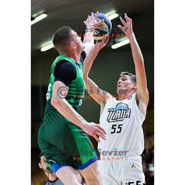 Lian Boisa of Ilirija in action during OTP Bank League 2025/2026 basketball match between Ilirija and Krka in Hala Tivoli, Ljubljana, Slovenia on October 9, 2025. Photo: Filip Barbalic
