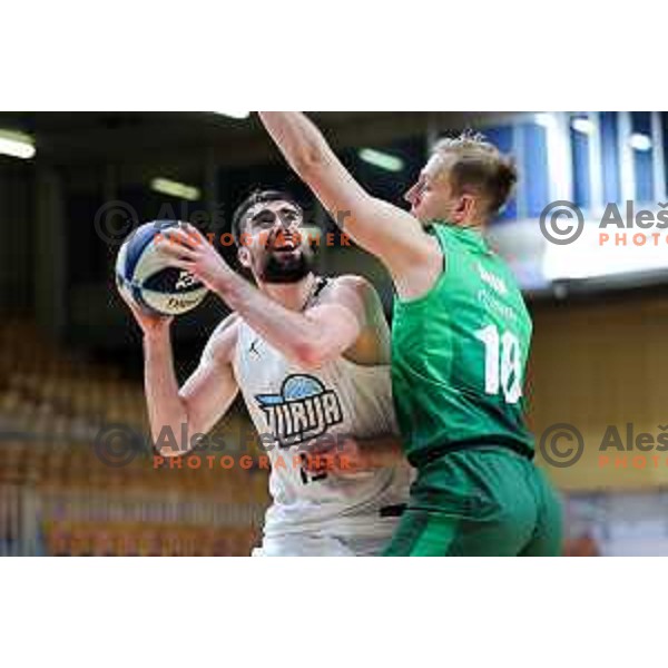 Robert Jurkovic of Ilirija in action during OTP Bank League 2025/2026 basketball match between Ilirija and Krka in Hala Tivoli, Ljubljana, Slovenia on October 9, 2025. Photo: Filip Barbalic