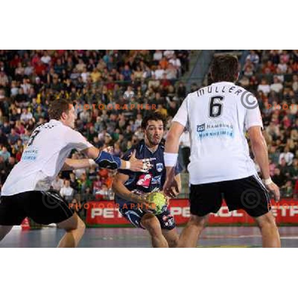 Spiler at handball match Slovenia- Germany in Qualification for Euro 2010, played in Arena Zlatorog, Celje, Slovenia 2.11.2008. Germany won 27:26 