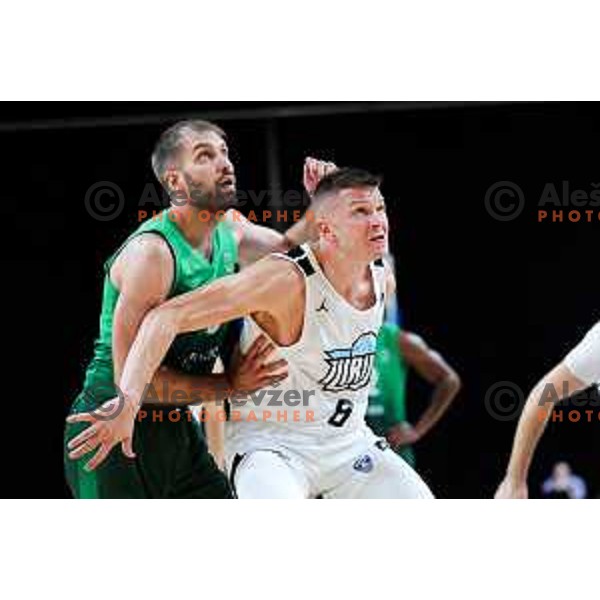 Edo Muric of Ilirija in action during OTP Bank League 2025/2026 basketball match between Ilirija and Krka in Hala Tivoli, Ljubljana, Slovenia on October 9, 2025. Photo: Filip Barbalic