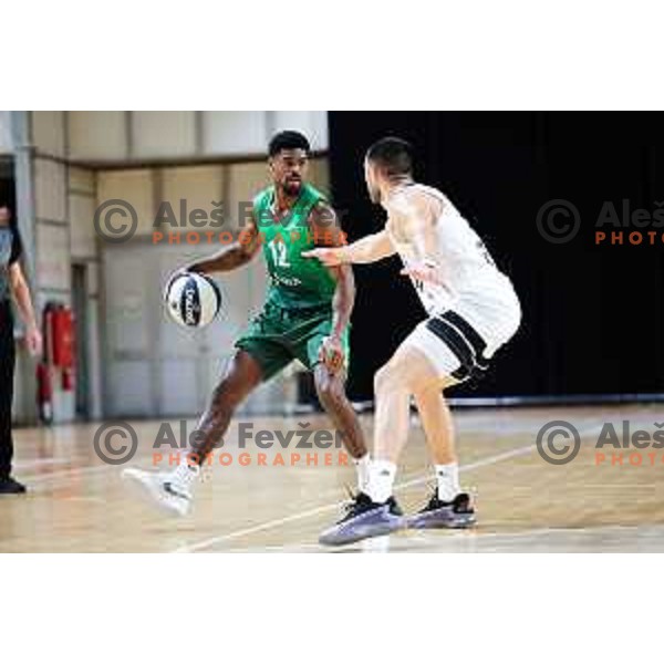 Victor Lamont Bailey Jr of Krka in action during OTP Bank League 2025/2026 basketball match between Ilirija and Krka in Hala Tivoli, Ljubljana, Slovenia on October 9, 2025. Photo: Filip Barbalic