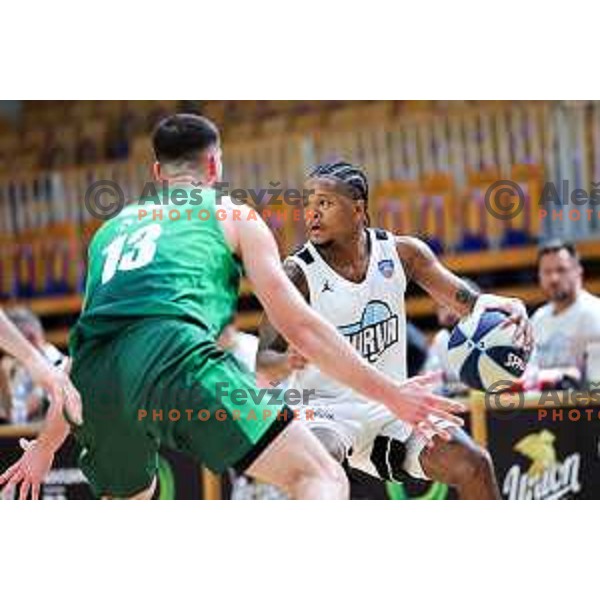 Wendell Jerome Grenn Jr of Ilirija in action during OTP Bank League 2025/2026 basketball match between Ilirija and Krka in Hala Tivoli, Ljubljana, Slovenia on October 9, 2025. Photo: Filip Barbalic