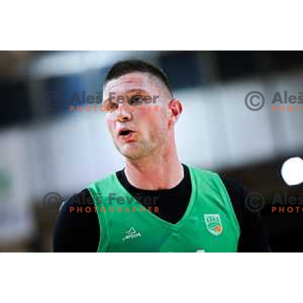 Jan Rebec of Krka in action during OTP Bank League 2025/2026 basketball match between Ilirija and Krka in Hala Tivoli, Ljubljana, Slovenia on October 9, 2025. Photo: Filip Barbalic