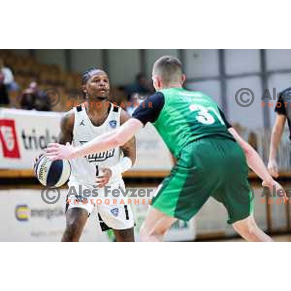 Wendell Jerome Grenn Jr of Ilirija in action during OTP Bank League 2025/2026 basketball match between Ilirija and Krka in Hala Tivoli, Ljubljana, Slovenia on October 9, 2025. Photo: Filip Barbalic