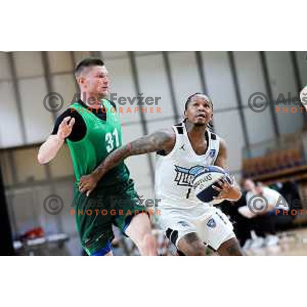 Wendell Jerome Grenn Jr of Ilirija in action during OTP Bank League 2025/2026 basketball match between Ilirija and Krka in Hala Tivoli, Ljubljana, Slovenia on October 9, 2025. Photo: Filip Barbalic