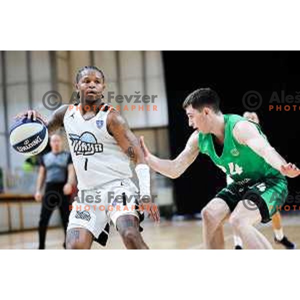 Wendell Jerome Grenn Jr of Ilirija in action during OTP Bank League 2025/2026 basketball match between Ilirija and Krka in Hala Tivoli, Ljubljana, Slovenia on October 9, 2025. Photo: Filip Barbalic