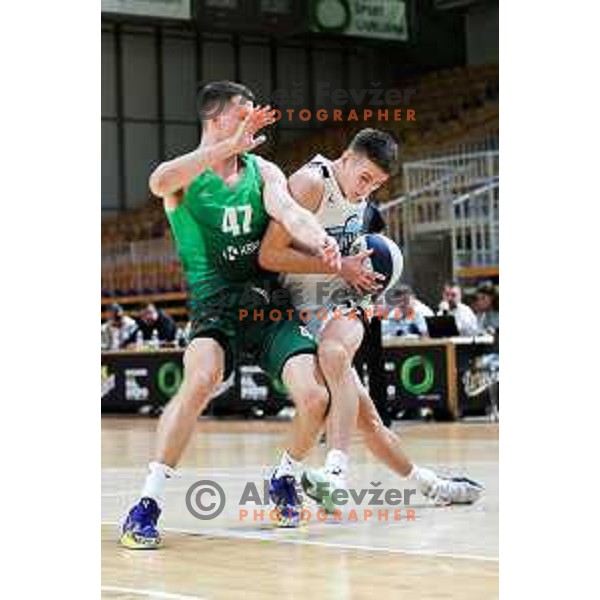 Lian Boisa of Ilirija in action during OTP Bank League 2025/2026 basketball match between Ilirija and Krka in Hala Tivoli, Ljubljana, Slovenia on October 9, 2025. Photo: Filip Barbalic