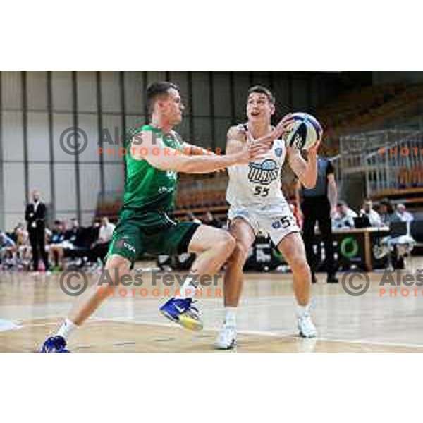 Lian Boisa of Ilirija in action during OTP Bank League 2025/2026 basketball match between Ilirija and Krka in Hala Tivoli, Ljubljana, Slovenia on October 9, 2025. Photo: Filip Barbalic