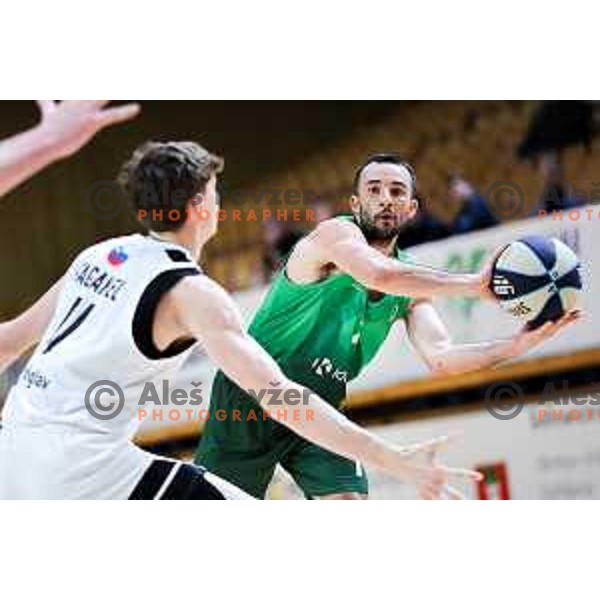Niko Bacvic of Krka in action during OTP Bank League 2025/2026 basketball match between Ilirija and Krka in Hala Tivoli, Ljubljana, Slovenia on October 9, 2025. Photo: Filip Barbalic