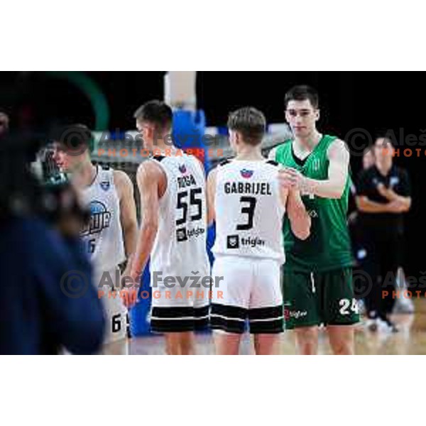 Zak Smrekar of Krka after OTP Bank League 2025/2026 basketball match between Ilirija and Krka in Hala Tivoli, Ljubljana, Slovenia on October 9, 2025. Photo: Filip Barbalic