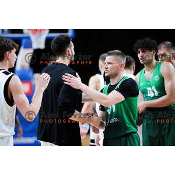 Jan Rebec of Krka after OTP Bank League 2025/2026 basketball match between Ilirija and Krka in Hala Tivoli, Ljubljana, Slovenia on October 9, 2025. Photo: Filip Barbalic