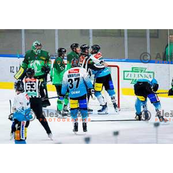 Julian Pusnik of Steinbach Black Wings Linz in action during IceHL 2025/2026 ice-hockey match between SZ Olimpija and Steinbach Black Wings Linz in Tivoli Hall, Ljubljana, Slovenia on October 10, 2025. Photo: Filip Barbalic