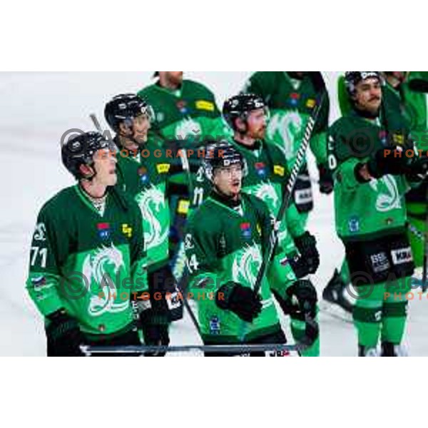 Jan Cosic of SZ Olimpija after IceHL 2025/2026 ice-hockey match between SZ Olimpija and Steinbach Black Wings Linz in Tivoli Hall, Ljubljana, Slovenia on October 10, 2025. Photo: Filip Barbalic