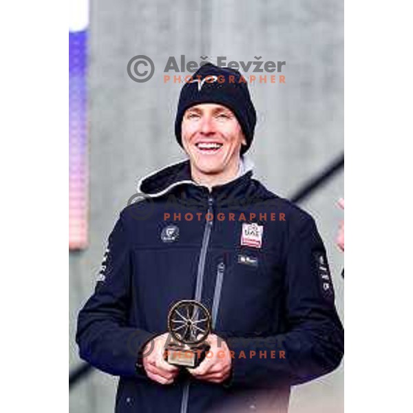 Tadej Pogacar at the Pogi Challenge at Krvavec Ski resort, Slovenia on October 12, 2025