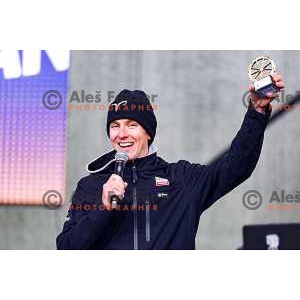 Tadej Pogacar at the Pogi Challenge at Krvavec Ski resort, Slovenia on October 12, 2025