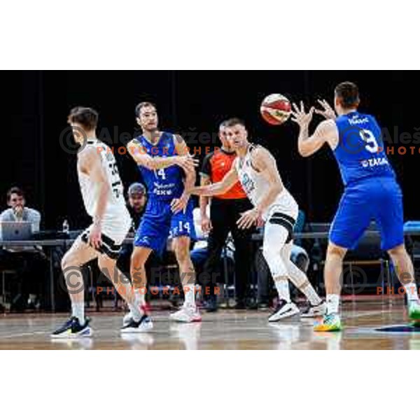 of Ilirija in action during AdmiralBet ABA League 2025/2026 basketball match between Ilirija and Zadar in Tivoli Hall, Ljubljana, Slovenia on October 12, 2025