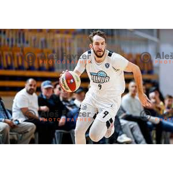 of Ilirija in action during AdmiralBet ABA League 2025/2026 basketball match between Ilirija and Zadar in Tivoli Hall, Ljubljana, Slovenia on October 12, 2025