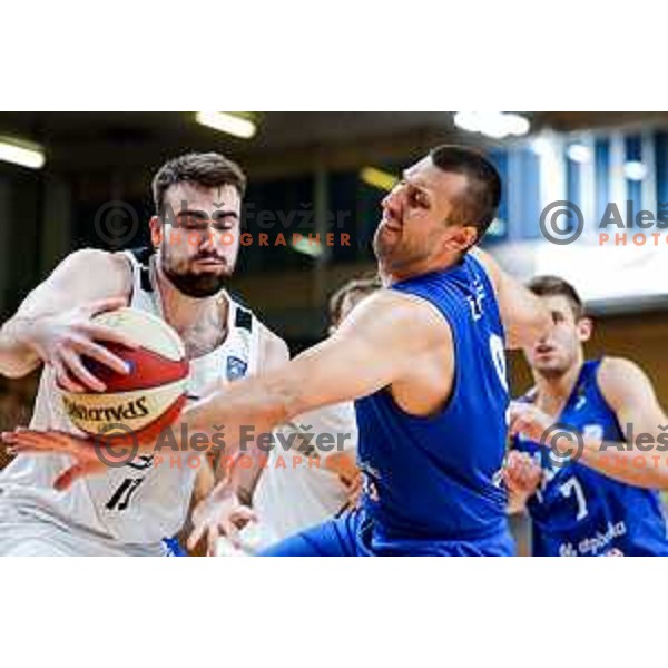 of Ilirija in action during AdmiralBet ABA League 2025/2026 basketball match between Ilirija and Zadar in Tivoli Hall, Ljubljana, Slovenia on October 12, 2025