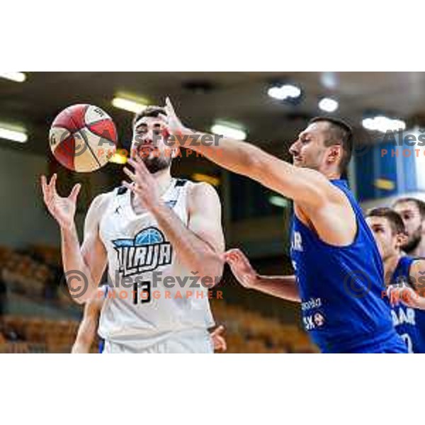 of Ilirija in action during AdmiralBet ABA League 2025/2026 basketball match between Ilirija and Zadar in Tivoli Hall, Ljubljana, Slovenia on October 12, 2025
