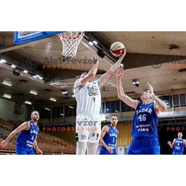 of Ilirija in action during AdmiralBet ABA League 2025/2026 basketball match between Ilirija and Zadar in Tivoli Hall, Ljubljana, Slovenia on October 12, 2025