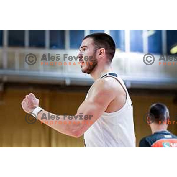of Ilirija in action during AdmiralBet ABA League 2025/2026 basketball match between Ilirija and Zadar in Tivoli Hall, Ljubljana, Slovenia on October 12, 2025