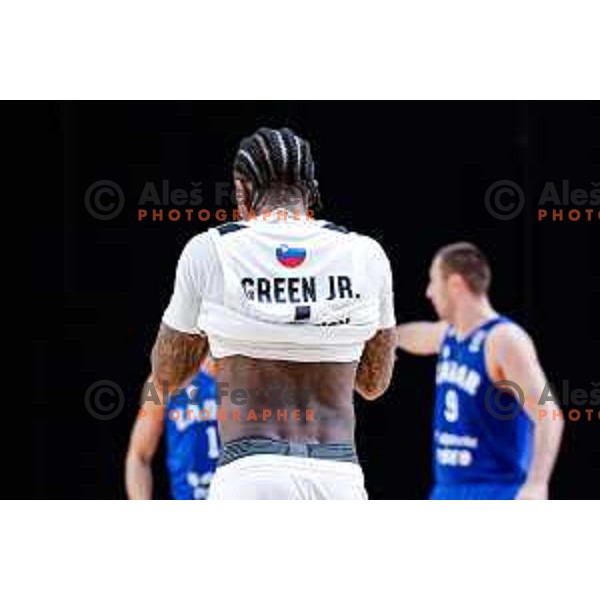 of Ilirija in action during AdmiralBet ABA League 2025/2026 basketball match between Ilirija and Zadar in Tivoli Hall, Ljubljana, Slovenia on October 12, 2025