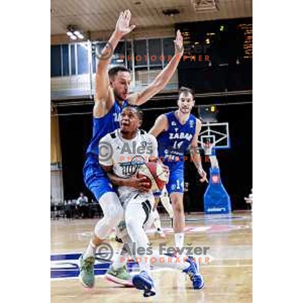 of Ilirija in action during AdmiralBet ABA League 2025/2026 basketball match between Ilirija and Zadar in Tivoli Hall, Ljubljana, Slovenia on October 12, 2025