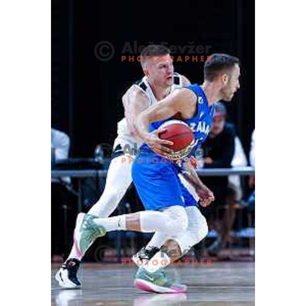 of Ilirija in action during AdmiralBet ABA League 2025/2026 basketball match between Ilirija and Zadar in Tivoli Hall, Ljubljana, Slovenia on October 12, 2025